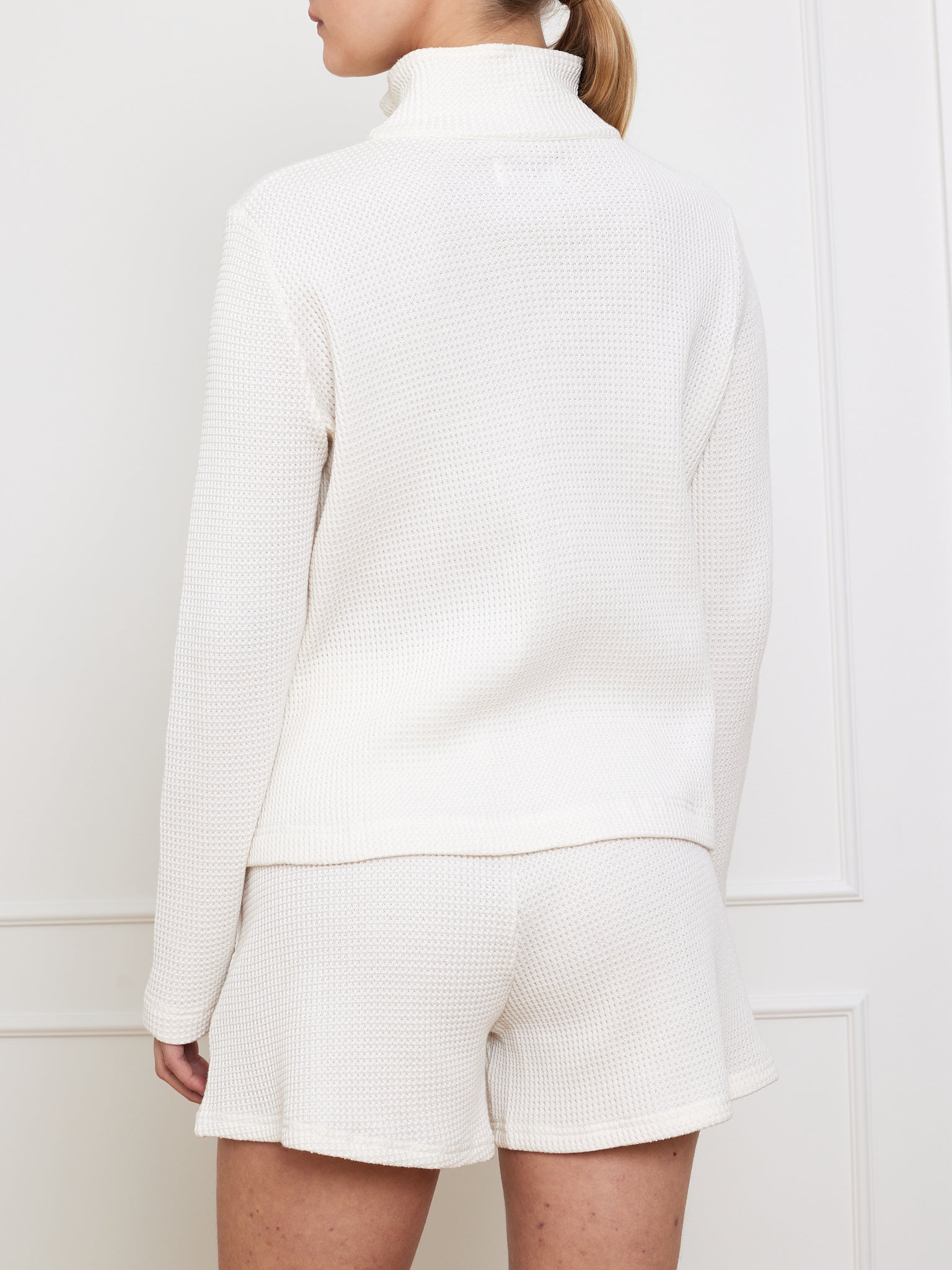 Waffle Zipped Sweater Women