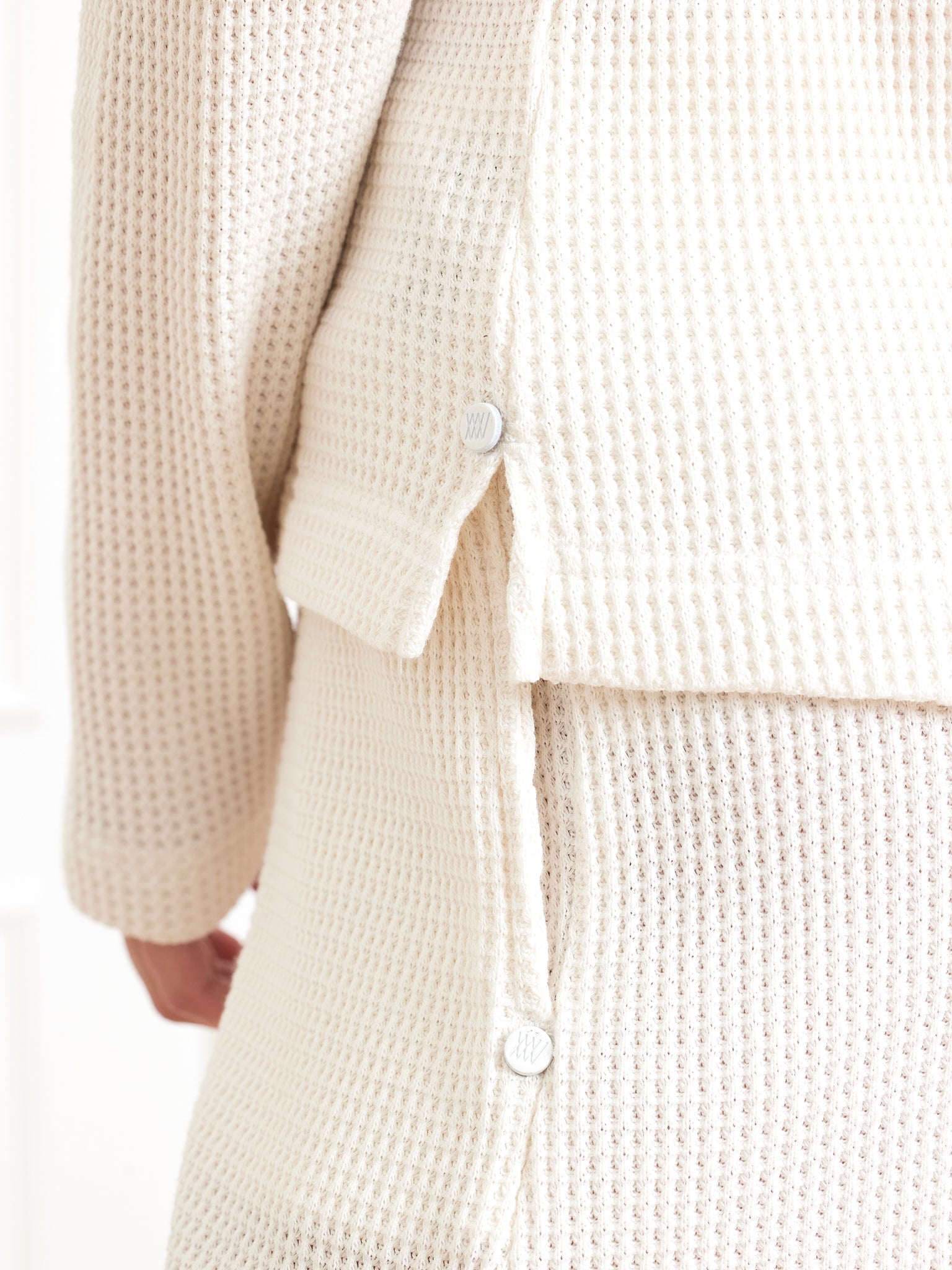 Waffle Zipped Sweater Women