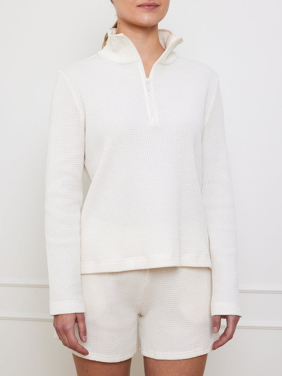 Waffle Zipped Sweater Women